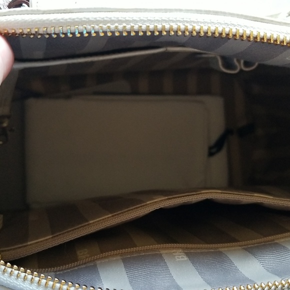 Brahmin Butterfly Design Vanilla Cream Monte Large Duxbury Satchel - Picture 8 of 10